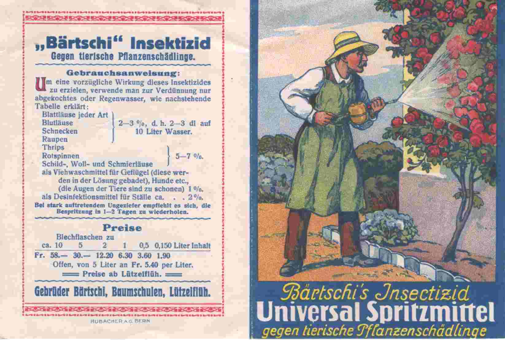 Bartschi Insektizid 1930
